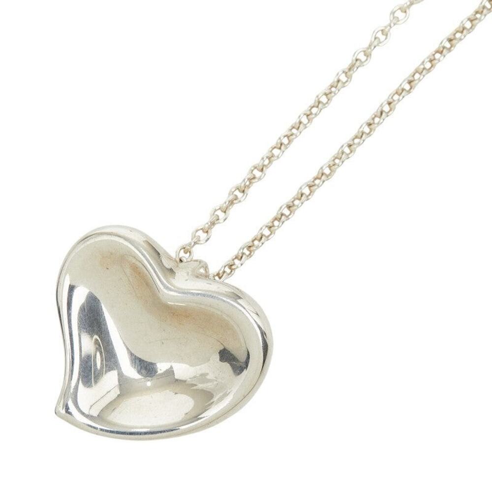 Tiffany & Co. Curved Heart Necklace Sterling Silver 925